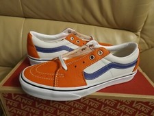 Vans Sk8-Low Leather Men's Size 9.5 Skate Shoes Orange/White/Blue VN0A4UUK2S2 picture