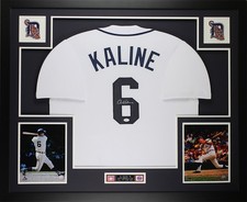 Al Kaline Autographed and  Framed White Tigers Jersey Auto JSA COA picture