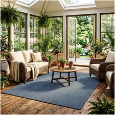 Koeckritz Trailblazer Cobalt Blue Rug for Deck, Patio, Poolside | Custom Sizes picture