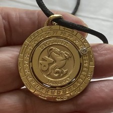 1970’s  Pierre Cardin Capricorn Zodiac Pendant Gold Plated Movable Date VGC picture