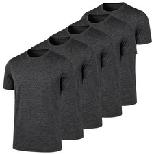 5 Pack Men's Quick Dry Athletic T-Shirts: Moisture Wicking Tees picture