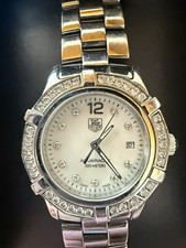 TAG Heuer Aquaracer 300m Swiss Quartz Diamond Bezel Date Watch w/ Box picture