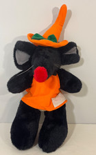 Kuddle Me Toys Halloween Black Mouse Rat Stuffed Animal Plush 18 Inch Vintage picture