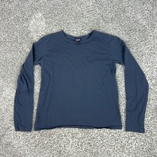 Patagonia Shirt Womens Medium Blue Long Sleeve Crewneck Tee Casual Regenerative picture