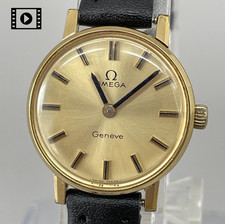 OMEGA Geneve [US Stock] Vintage Hand Winding Womens Watch Swiss Gold 23mm N.Mint picture