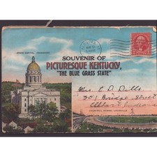 Vintage 1922 Picturesque Kentucky Souvenir Mailer Folder Frankfort Louisville picture