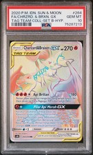Charizard & Braixen GX 2020 Pokemon Indonesian #264 PSA 10 [Ship IDN] picture