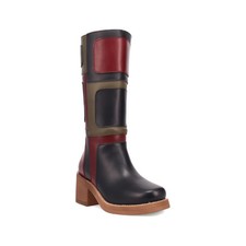 Women's Dingo Patches Leather Boot Black picture