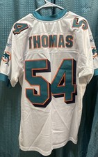 Reebok Men's Miami Dolphins Stitched Vintage Jersey Zach Thomas #54 Size 48 picture