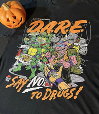 TMNT D.A.R.E. Halloween T-Shirt Vintage Design Graphic T-Shirt picture