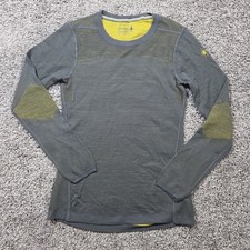 Smartwool Intraknit 200 Shirt Mens Small Gray Merino Base Layer Top Long Sleeve picture