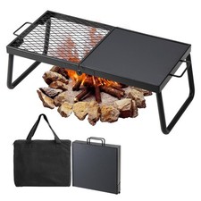 Folding Campfire Grill Portable Camping Fire Pit Steel Outdoor BBQ Picnic picture