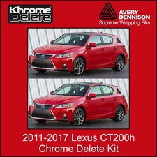 2011-2017 Lexus CT200h Chrome Delete Vinyl Overlay (Satin Black) picture