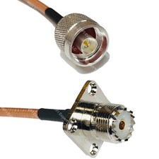 RG400 N MALE to UHF Female Flange RF Cable FAST-SHIP LOT picture