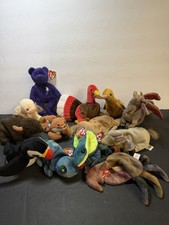 1990's Ty Retired Original Beanie Babies Plush Toys Lot Of 13 Collectibles picture