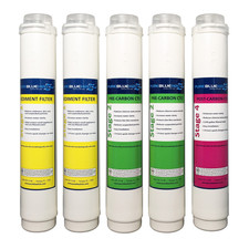 Pure Blue H2O 5PC Reverse Osmosis Filter System Replacement Filters picture