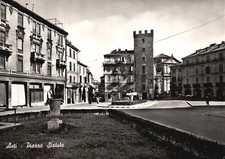 Vintage Postcard Real Photo Asti Piazza Statuto Italy Ris. Perfumo-Cartoleria picture