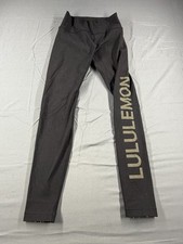 Lululemon Women’s Black Leggings LULULEMON Logo Graphic High Rise 28” Inseam picture