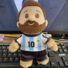 15CM Messi Argentina Plush Doll Figure Keychain Fan Collectible Gift picture