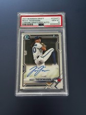 2021 Ricky Tiedemann Bowman Chrome Auto PSA 10 GEM Autograph Draft #CDA-RT1 picture