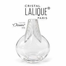 Lalique Osumi Crystal Bud Vase Highly Collectible 1978 7in, MINT picture