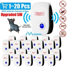 1~20Pcs Ultrasonic Pest Reject Indoor Mouse Roaches Mosquito Repellent Plug&Play picture