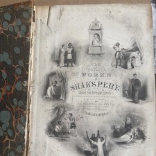 Antique Book Shakspere’s Works Tragedies Engraved Plates picture