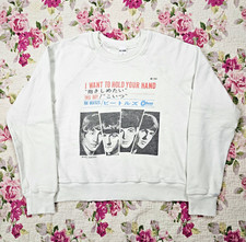 RE/DONE x The Beatles Women's White Crewneck Raglan Graphic M picture