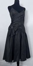 BCBG Paris Black Cocktail Dress Tulle Underskirt /Bow  w/Rhinestone SZ 8 Formal picture