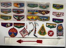 Lot Of BSA Order Of The Arrow Patches, Sash And Misc. 1980’s Early 1990. picture