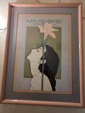Patrick Nagel Malke-Sage Graphic Art Original Serigraph 1981 Palo Alto San Jose picture