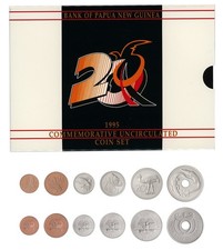 Papua New Guinea 1 Toea - 1 Kina 6 Pieces Set, 1995, KM #1-6, Mint picture