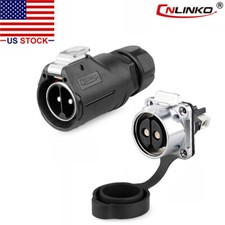 CNLINKO 2 Pin 50A Power Connector Male Plug & Female Socket Waterproof IP67 picture