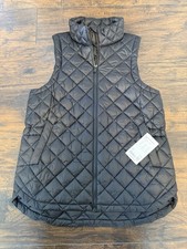 NWT  Athleta Velvet Lux Whisper Featherless Black Quilted Puffer Vest Size L picture