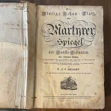 1814 Martyrs Mirror Martyrer Spiegel Lancaster PA Mennonite German Antique Book picture