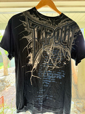 Tapout Men's Black Short Sleeve Crew Neck Graphic Logo Cotton Jersey T-Shirt M/L picture