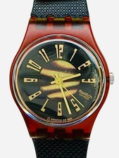 Vintage Swatch SHORT WAVE LF105 Standard Ladies 1990 Textured Band Swiss Quartz picture
