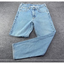Carhartt B17 DST Relaxed Fit Jeans Mens 34x34 Blue Stonewash Straight Leg Denim picture