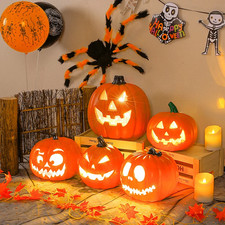 1pcs Halloween Pumpkin Lamp Skull Light Yard Garden Horror Party Prop Glow Outdo picture