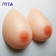 IVITA Teardrop Silicone Breast Forms CD A-FF Cup Fake Boobs Bra Enhancers picture