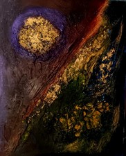 Original Acrylic Painting Space On Canvas 24x30 Impasto picture