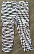 ANN TAYLOR LOFT, MARISA, THE RIVIERA PANT, PINK/BLUE/WHITE, SIZE 8 picture