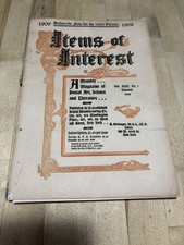 February 1909 Dental Items of Interest Antique Dentistry Medical Journal No 1 picture