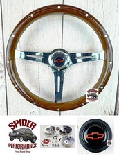 1960-1969 Chevrolet pickup wood steering wheel BOWTIE 14