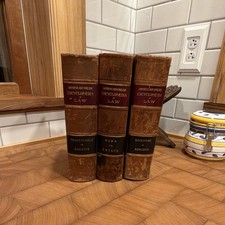 Lot of 3 Antique Leather Bound Law Books replevin, receive,estate. RARE picture