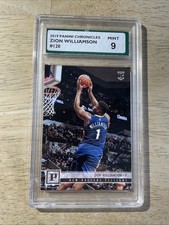 2019-20 Panini Chronicles #120 Zion Williamson Rookie Card Graded SPA 9 picture