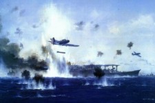 The Famous Four Minutes Battle of Midway June 1942 - 7-1/4 x 10-3/4 inch Print picture