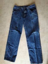 Men's Blue Lee Genuine Vintage Straight Fit Denim Jeans Sz 34X32 picture