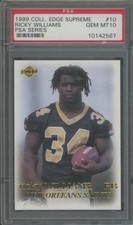1999 Collector's Edge Supreme Football Ricky Williams #10 PSA Series PSA 10 picture