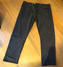 AG Adriano Goldschmied Graduate Black Tailored Leg Straight Jeans Stretch picture